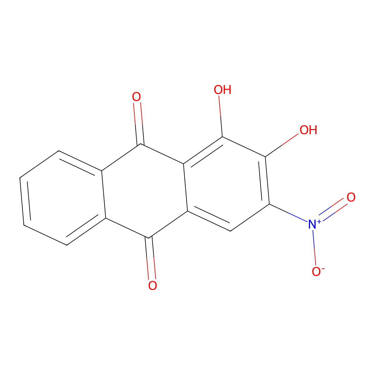 Alizarine orange molecular structure, CAS 568-93-4