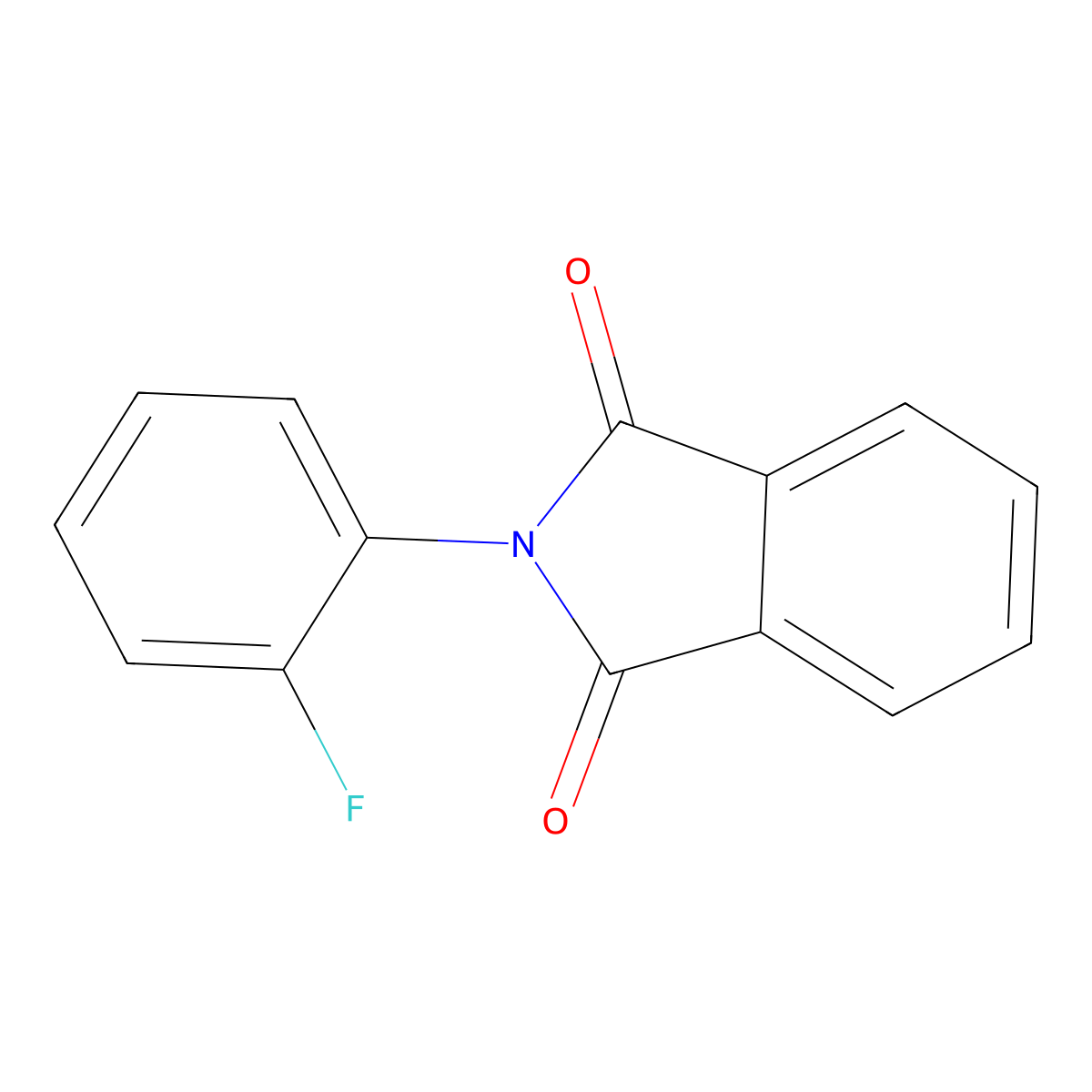 2-(2-Fluorophenyl)isoindoline-1,3-dione molecular structure, CAS 568-95-6