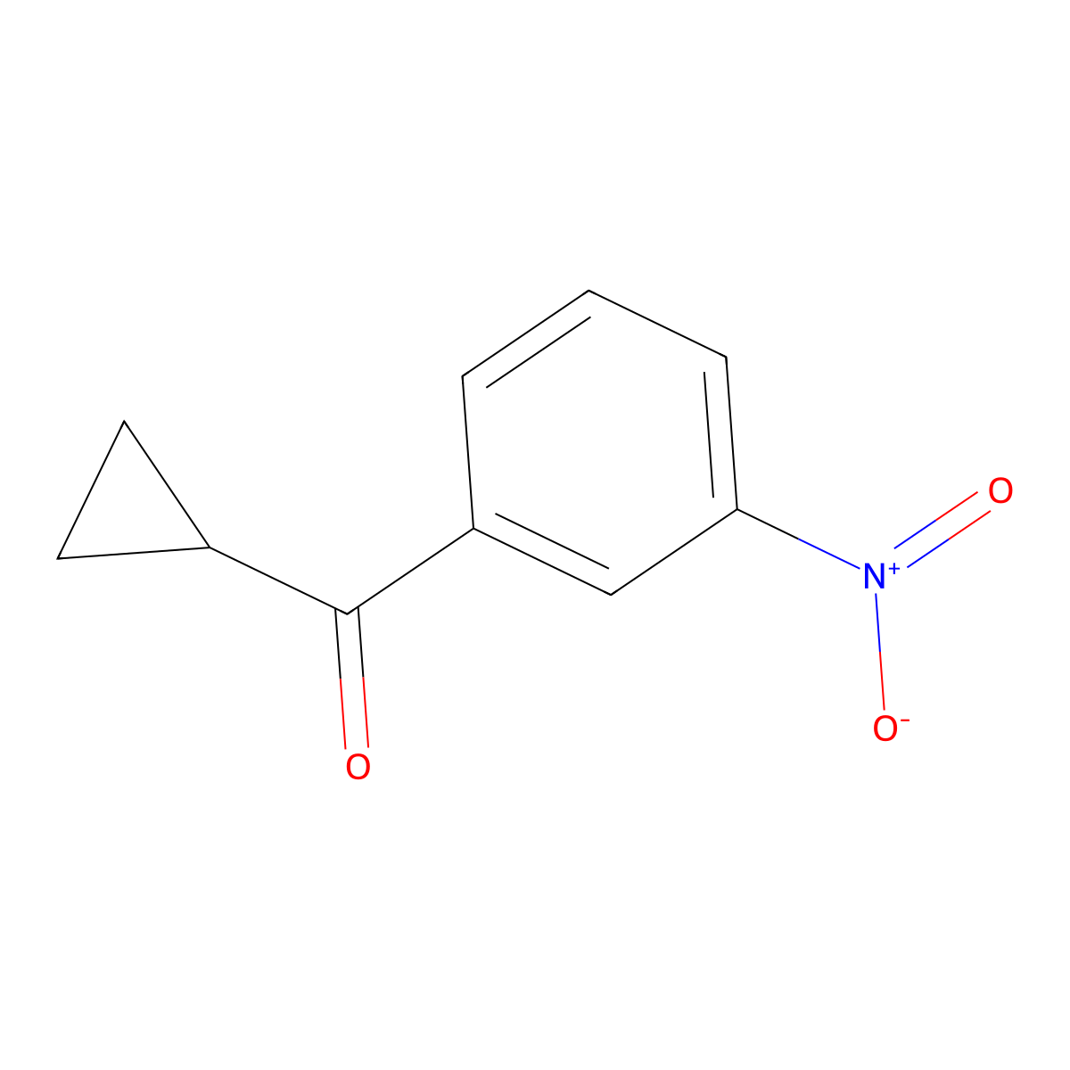 Cyclopropyl(3-nitrophenyl)methanone molecular structure, CAS 5680-51-3