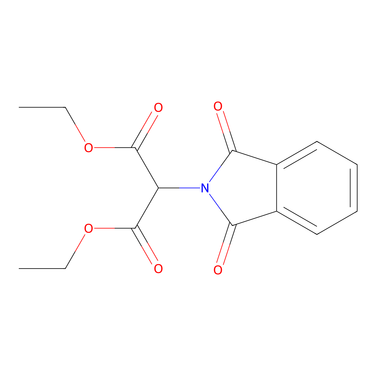Diethyl phthalimidomalonate molecular structure, CAS 5680-61-5