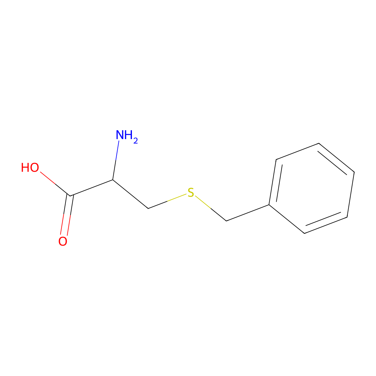 2-Amino-3-benzylsulfanylpropanoic acid molecular structure, CAS 5680-65-9