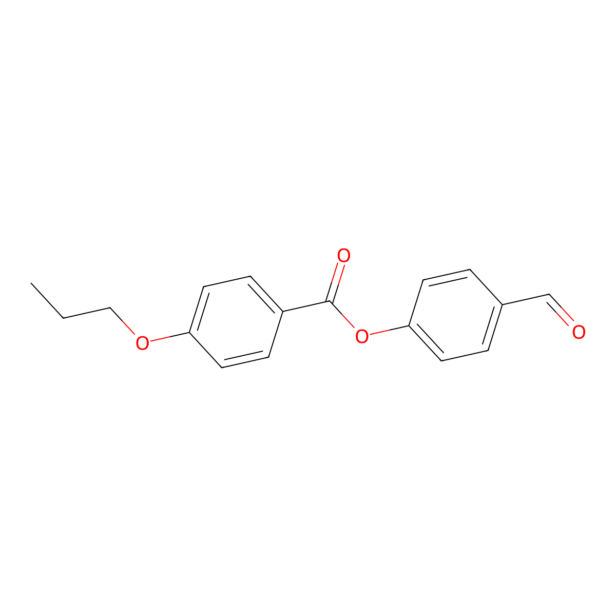 4-Formylphenyl 4-propoxybenzoate molecular structure, CAS 56800-28-3