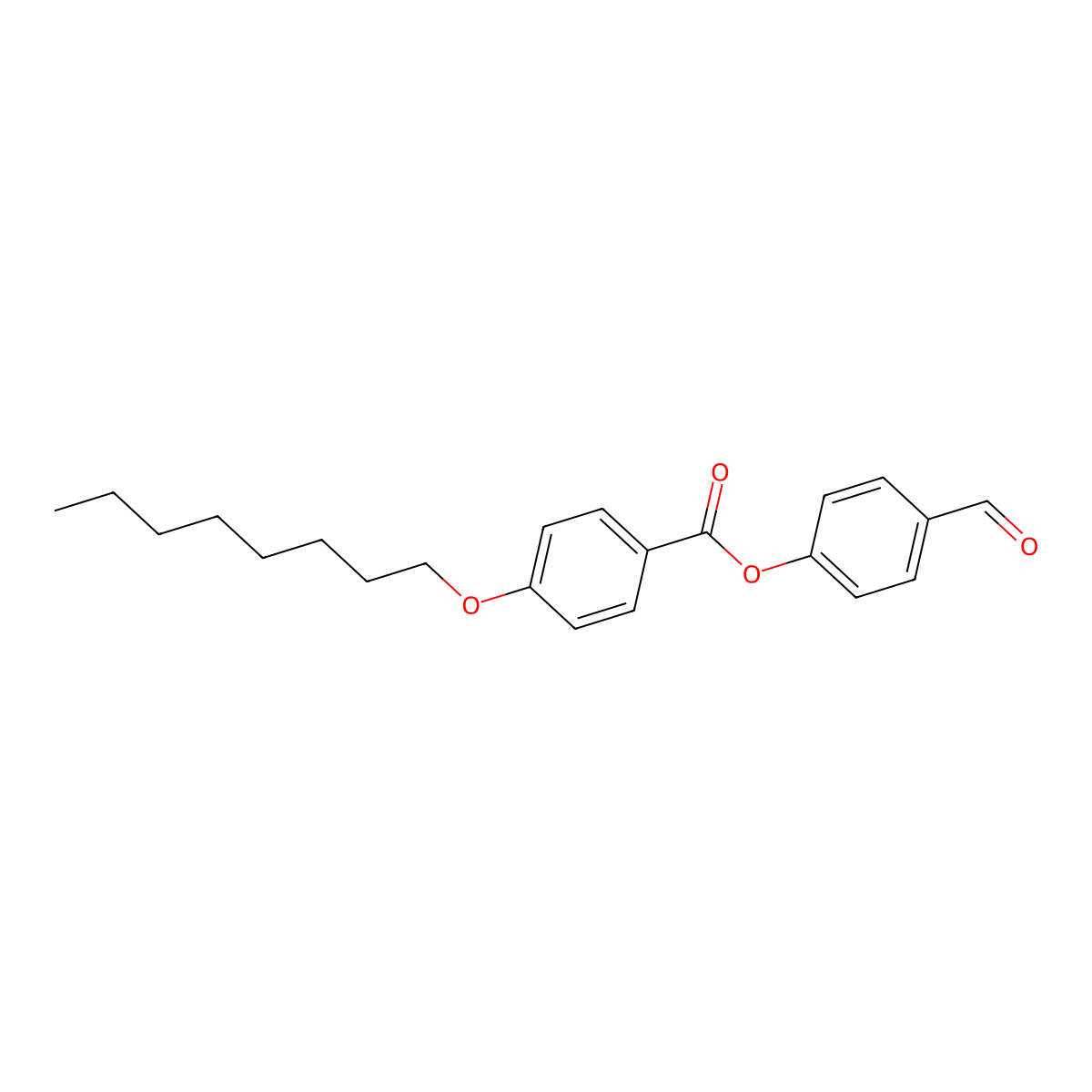 4-Formylphenyl 4-(octyloxy)benzoate molecular structure, CAS 56800-33-0