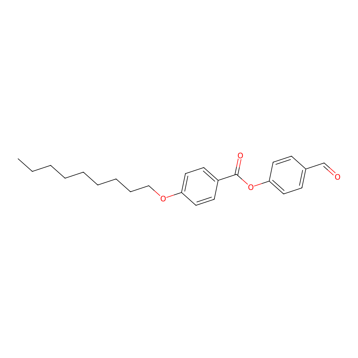 4-Formylphenyl 4-(nonyloxy)benzoate molecular structure, CAS 56800-34-1