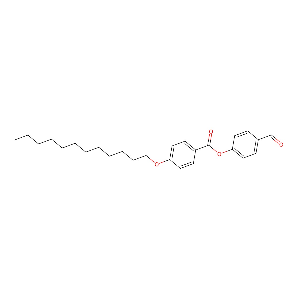 4-Formylphenyl 4-(dodecyloxy)benzoate molecular structure, CAS 56800-36-3