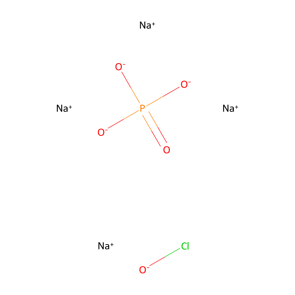 Tetrasodium;hypochlorite;phosphate molecular structure, CAS 56802-99-4