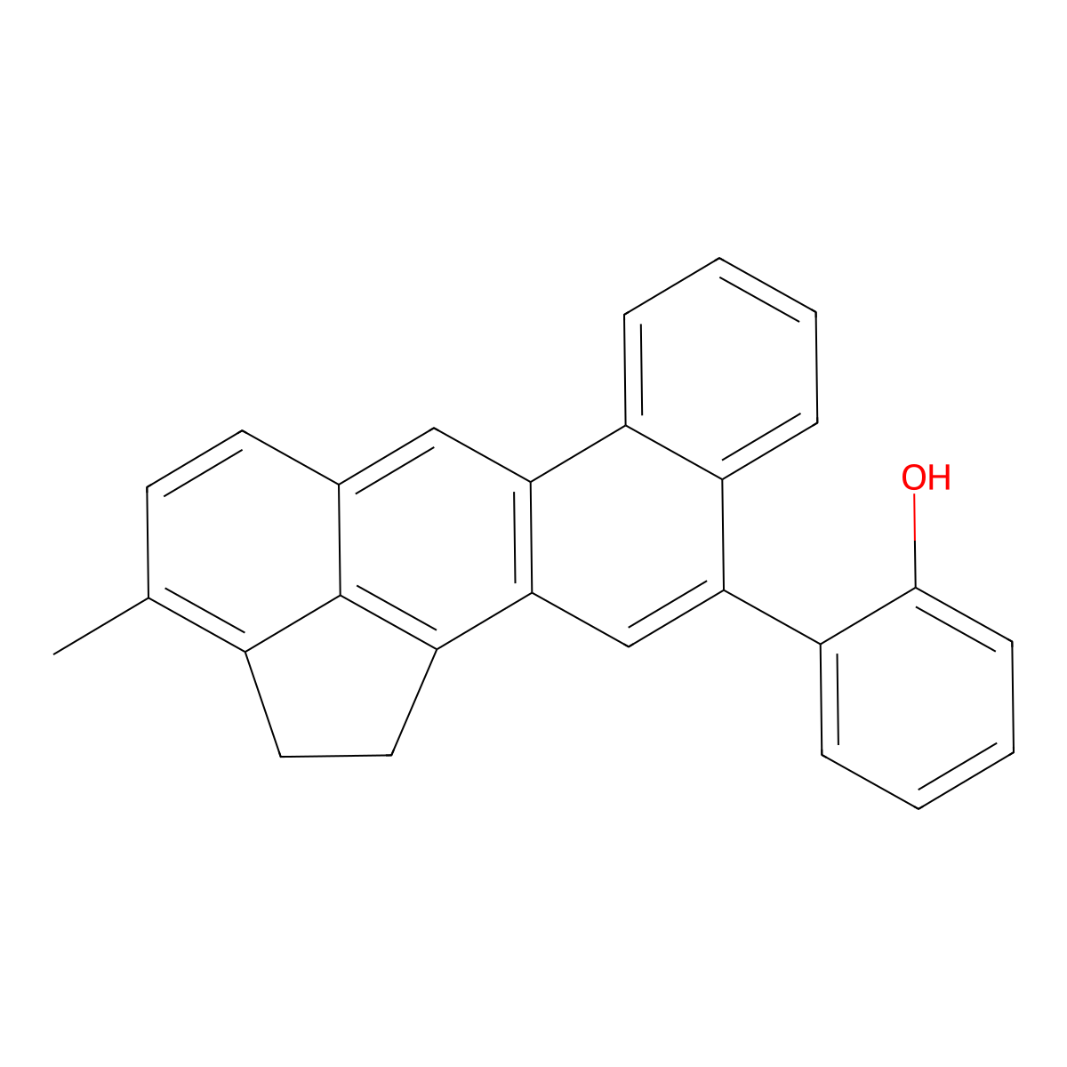 Phenol, (1,2-dihydro-3-methylbenz(j)aceanthrylen-11-yl)- molecular structure, CAS 56803-43-1