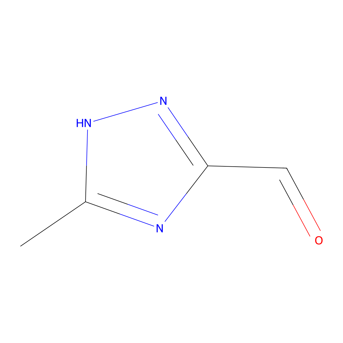 5-methyl-4H-1,2,4-triazole-3-carbaldehyde molecular structure, CAS 56804-98-9