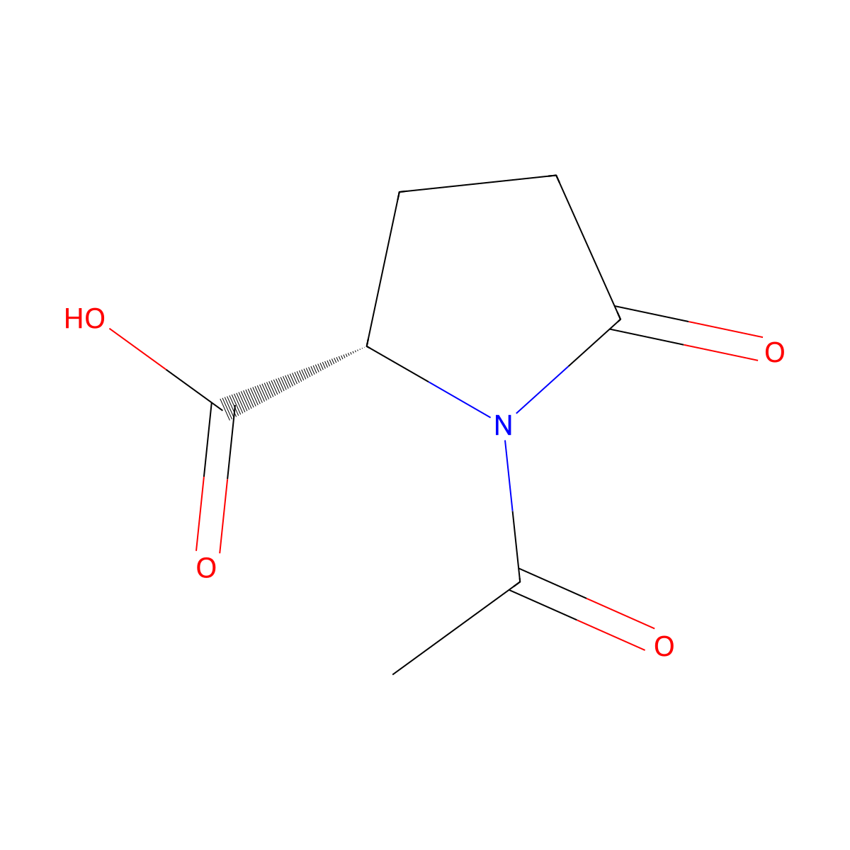 1-Acetyl-5-oxo-L-proline molecular structure, CAS 56805-18-6