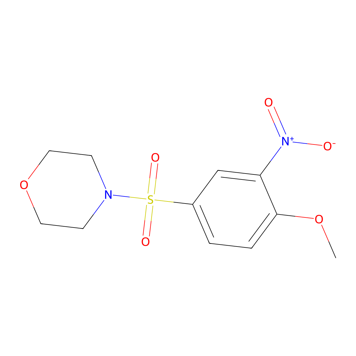 4-[(4-Methoxy-3-nitrobenzene)sulfonyl]morpholine molecular structure, CAS 56807-16-0