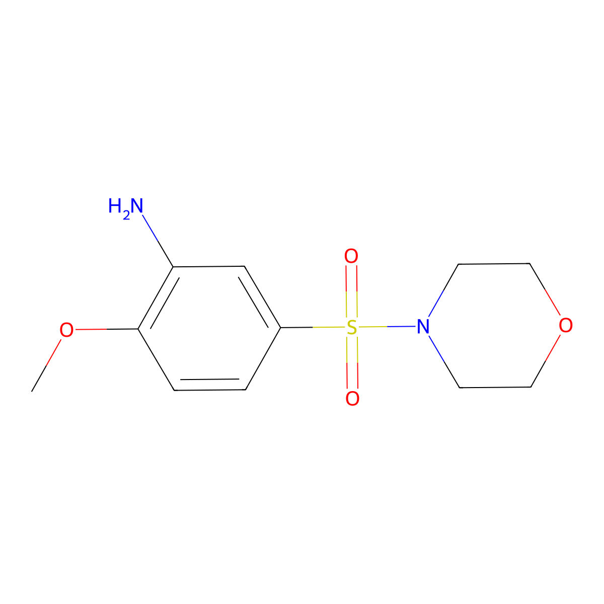 2-Methoxy-5-(morpholine-4-sulfonyl)aniline molecular structure, CAS 56807-17-1