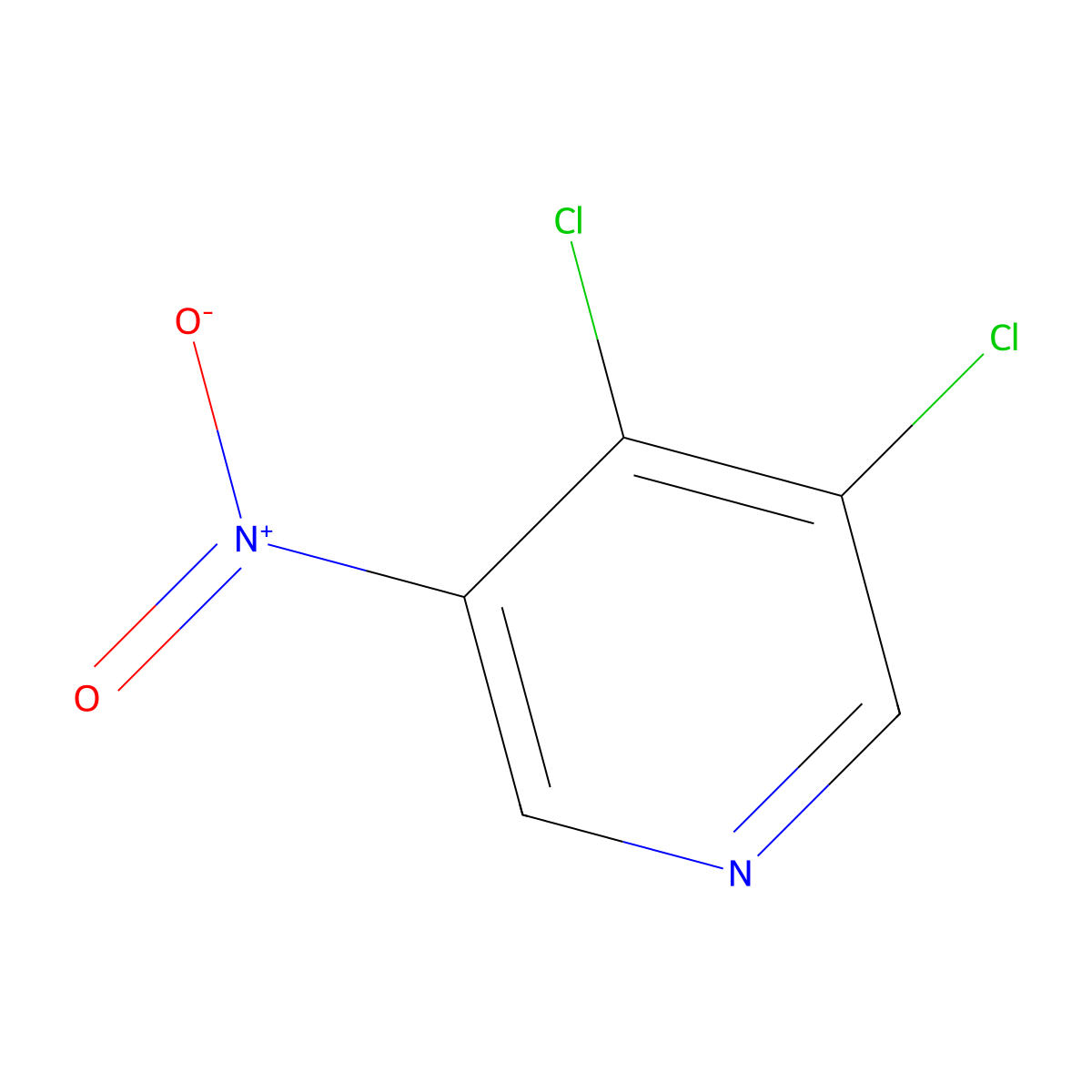 3,4-Dichloro-5-nitropyridine molecular structure, CAS 56809-84-8