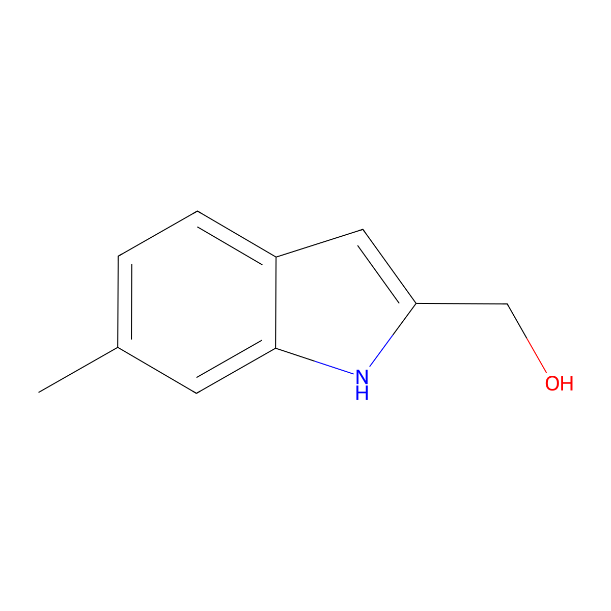 (6-Methyl-1H-indol-2-yl)methanol molecular structure, CAS 56813-19-5