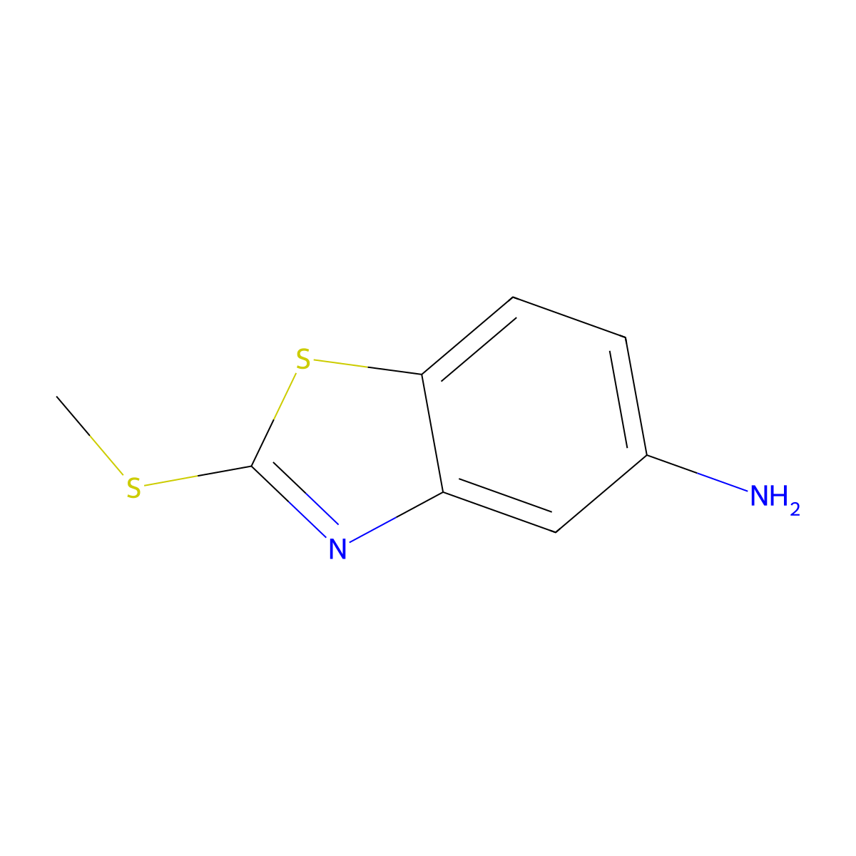 2-(Methylthio)benzo[d]thiazol-5-amine molecular structure, CAS 56813-48-0