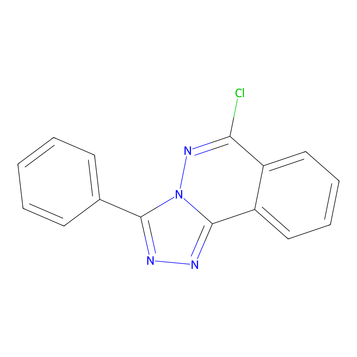 6-Chloro-3-phenyl-[1,2,4]triazolo[3,4-a]phthalazine molecular structure, CAS 56813-54-8