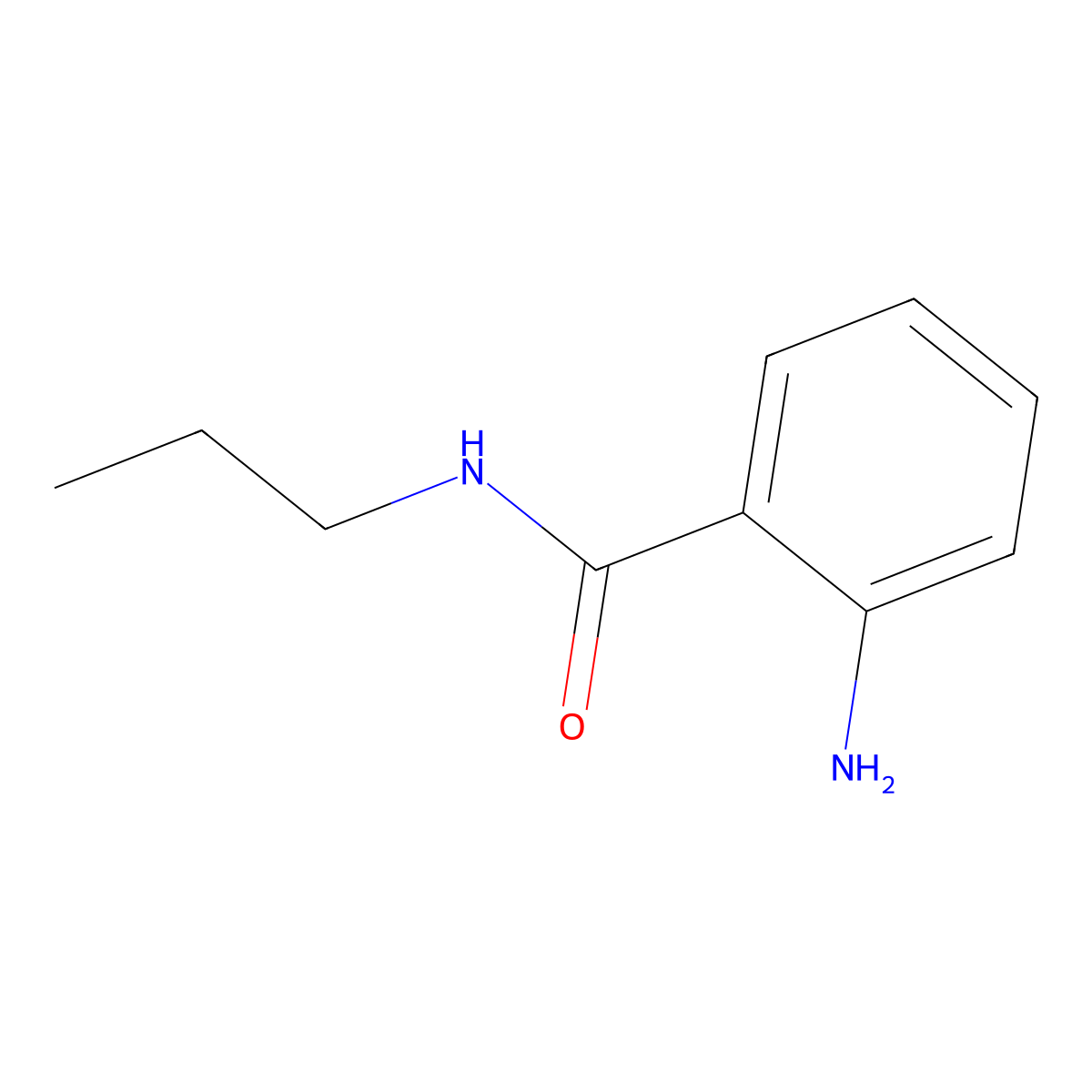 2-amino-N-propylbenzamide molecular structure, CAS 56814-10-9