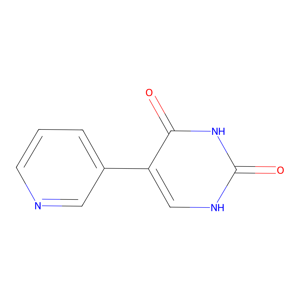 5-(pyridin-3-yl)pyrimidine-2,4(1H,3H)-dione molecular structure, CAS 56817-28-8