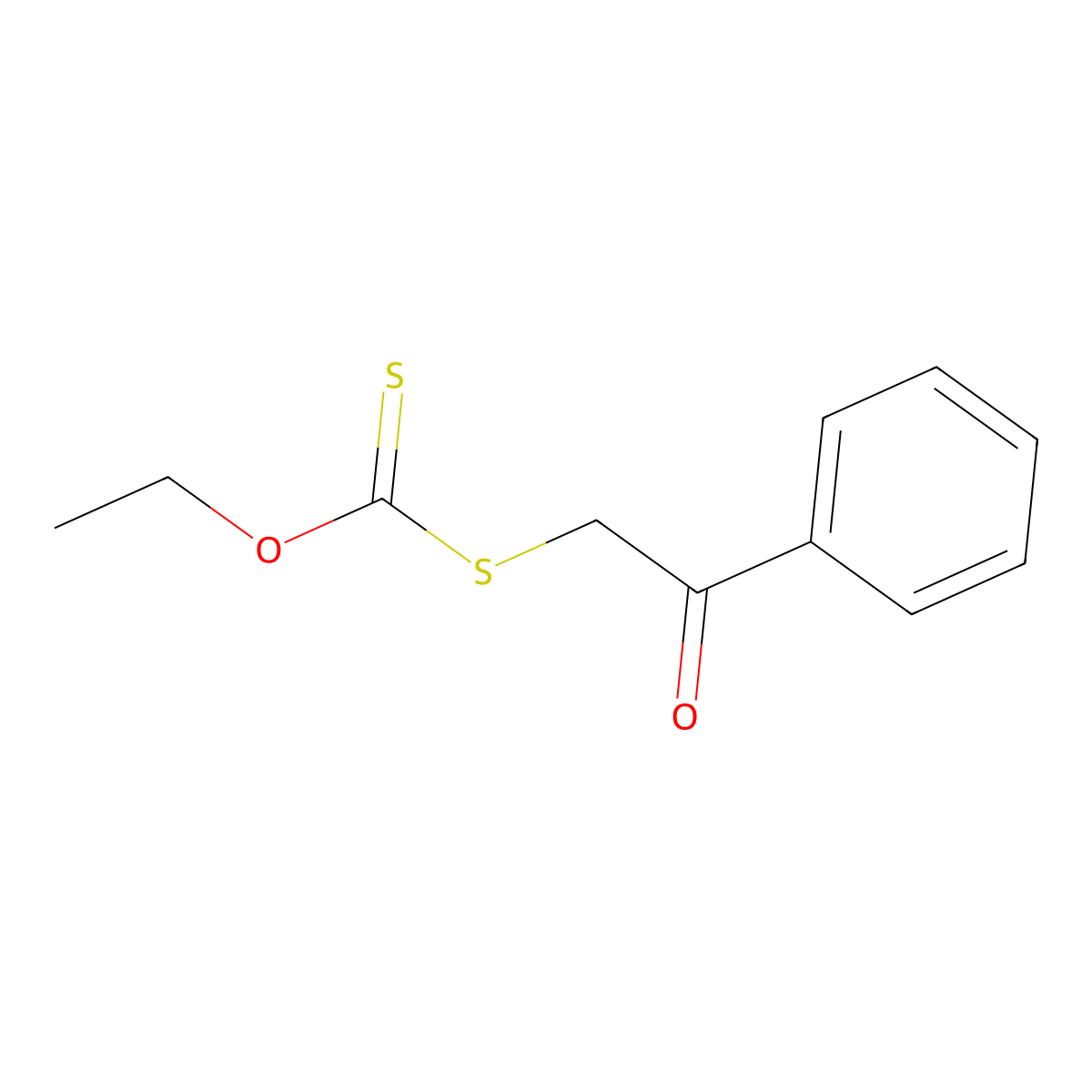 O-ethyl phenacylsulfanylmethanethioate molecular structure, CAS 56817-84-6