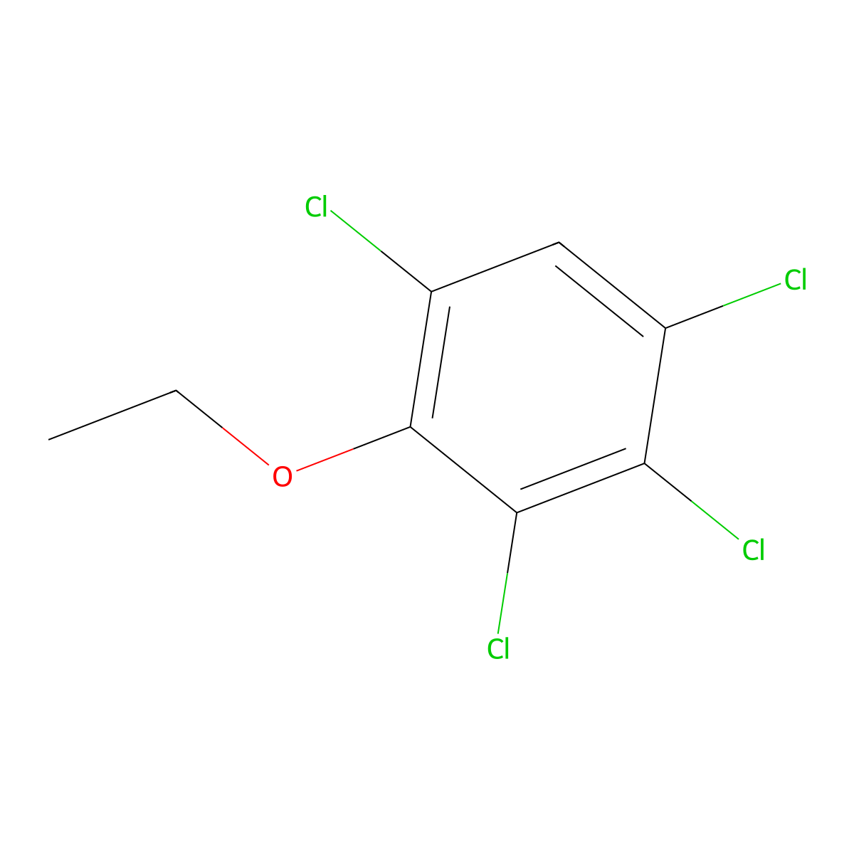 1,2,3,5-Tetrachloro-4-ethoxybenzene molecular structure, CAS 56818-02-1