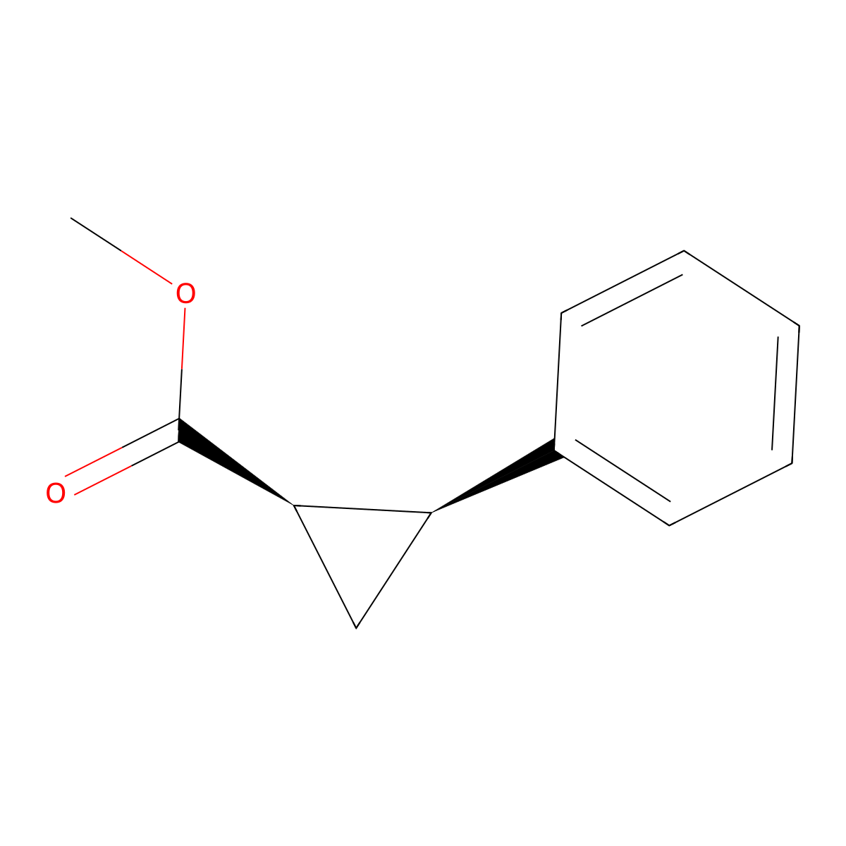 cis-Methyl 2-phenylcyclopropane-1-carboxylate molecular structure, CAS 5682-61-1