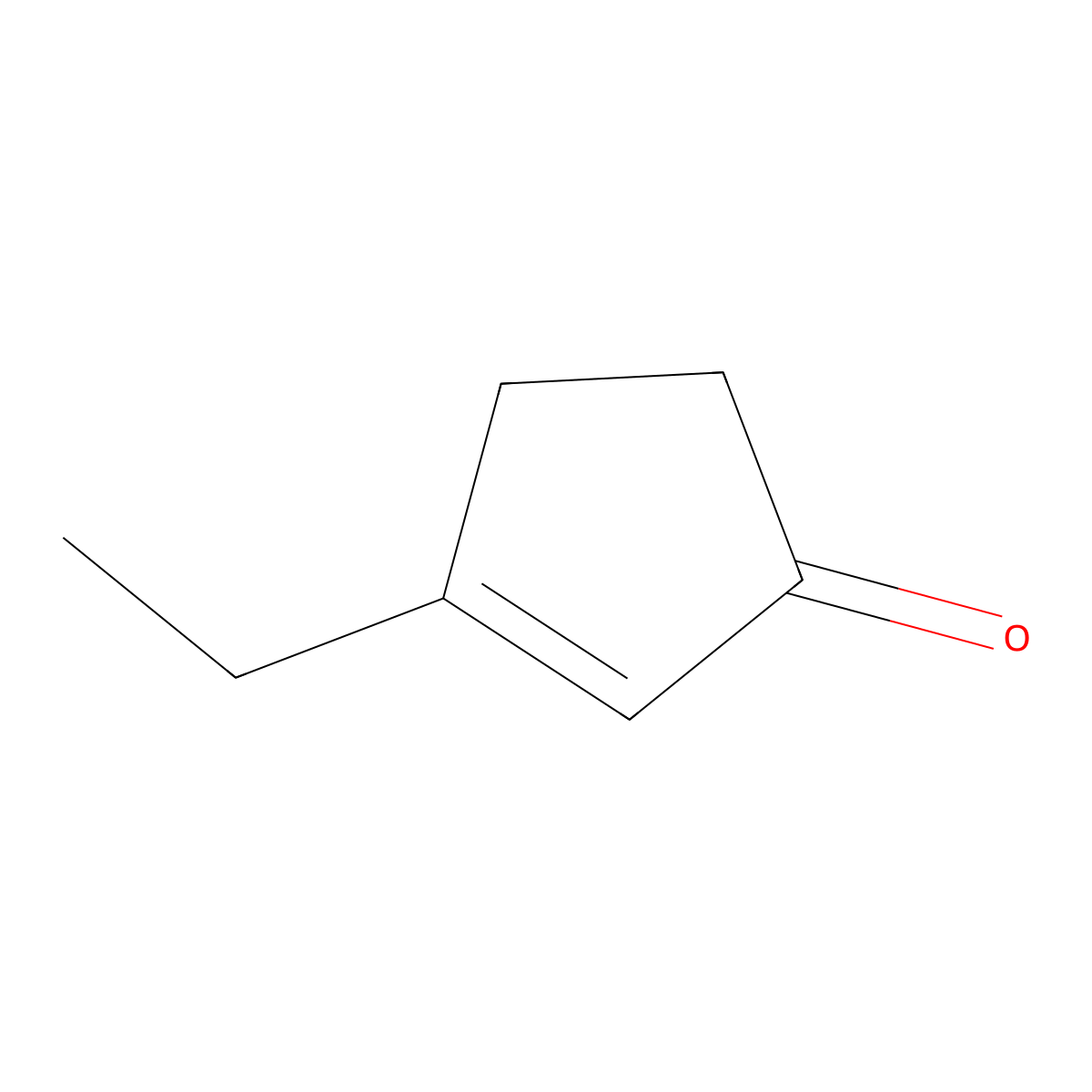 2-Cyclopenten-1-one, 3-ethyl- molecular structure, CAS 5682-69-9