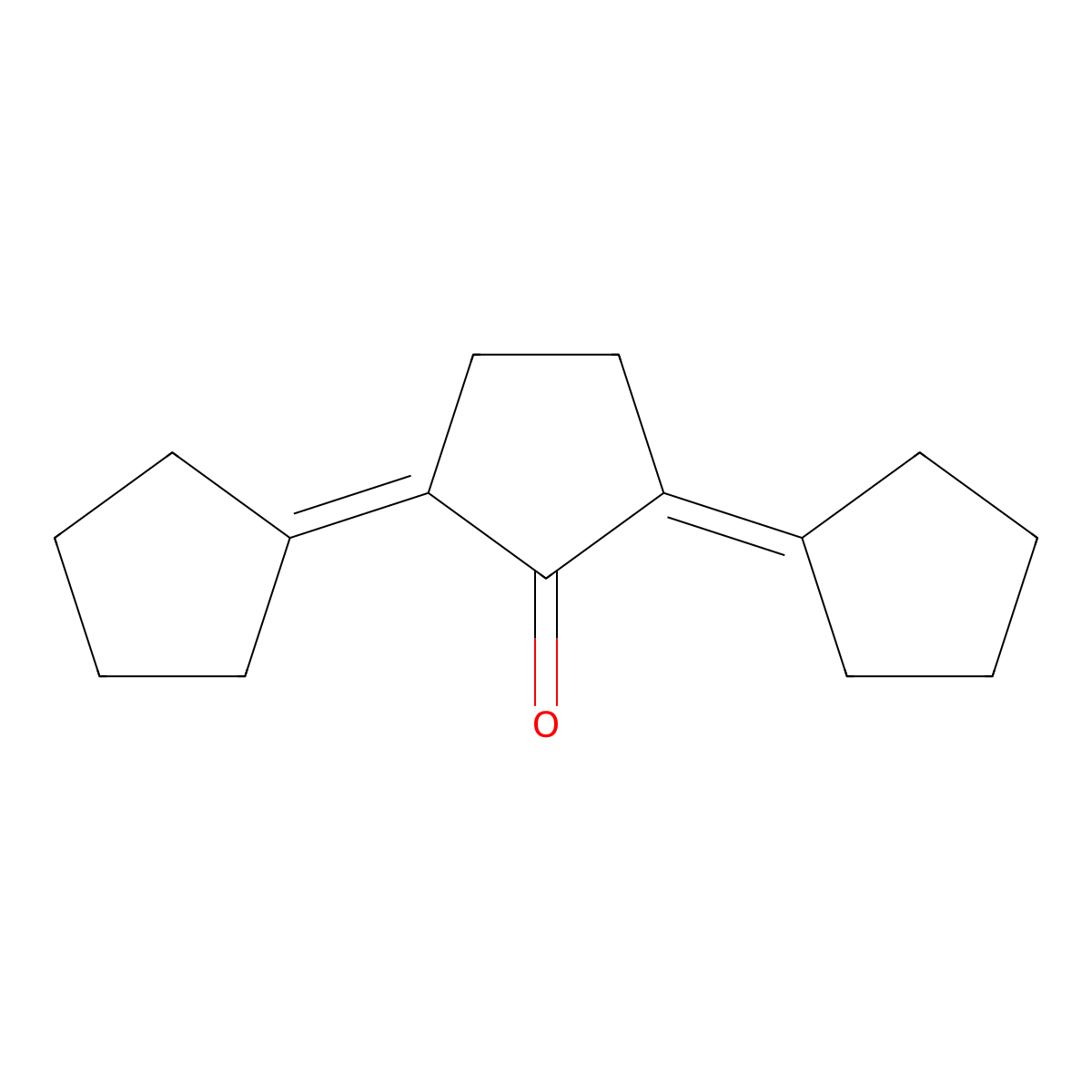 Cyclopentanone, 2,5-dicyclopentylidene- molecular structure, CAS 5682-82-6