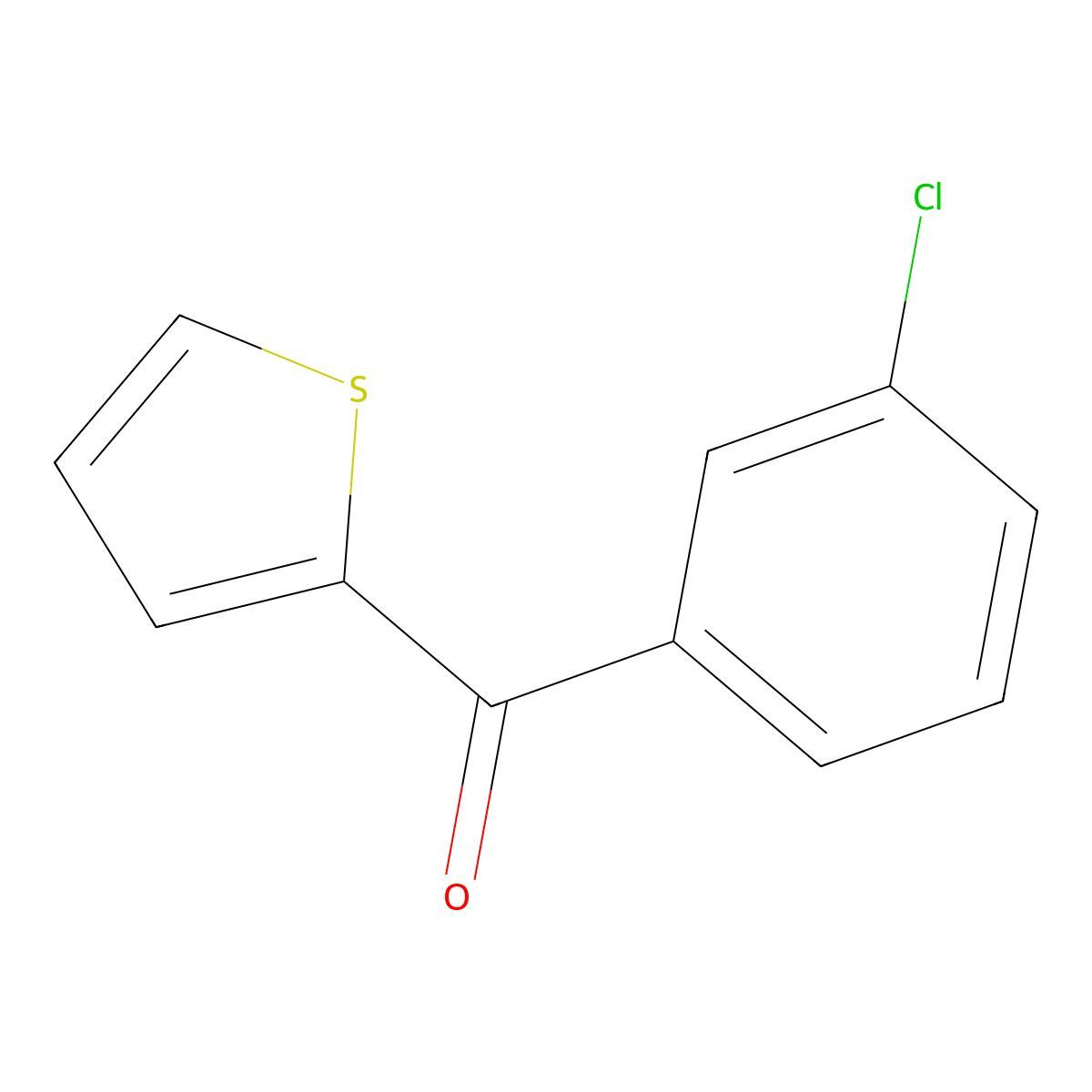 (3-Chlorophenyl)(thiophen-2-yl)methanone molecular structure, CAS 56824-65-8