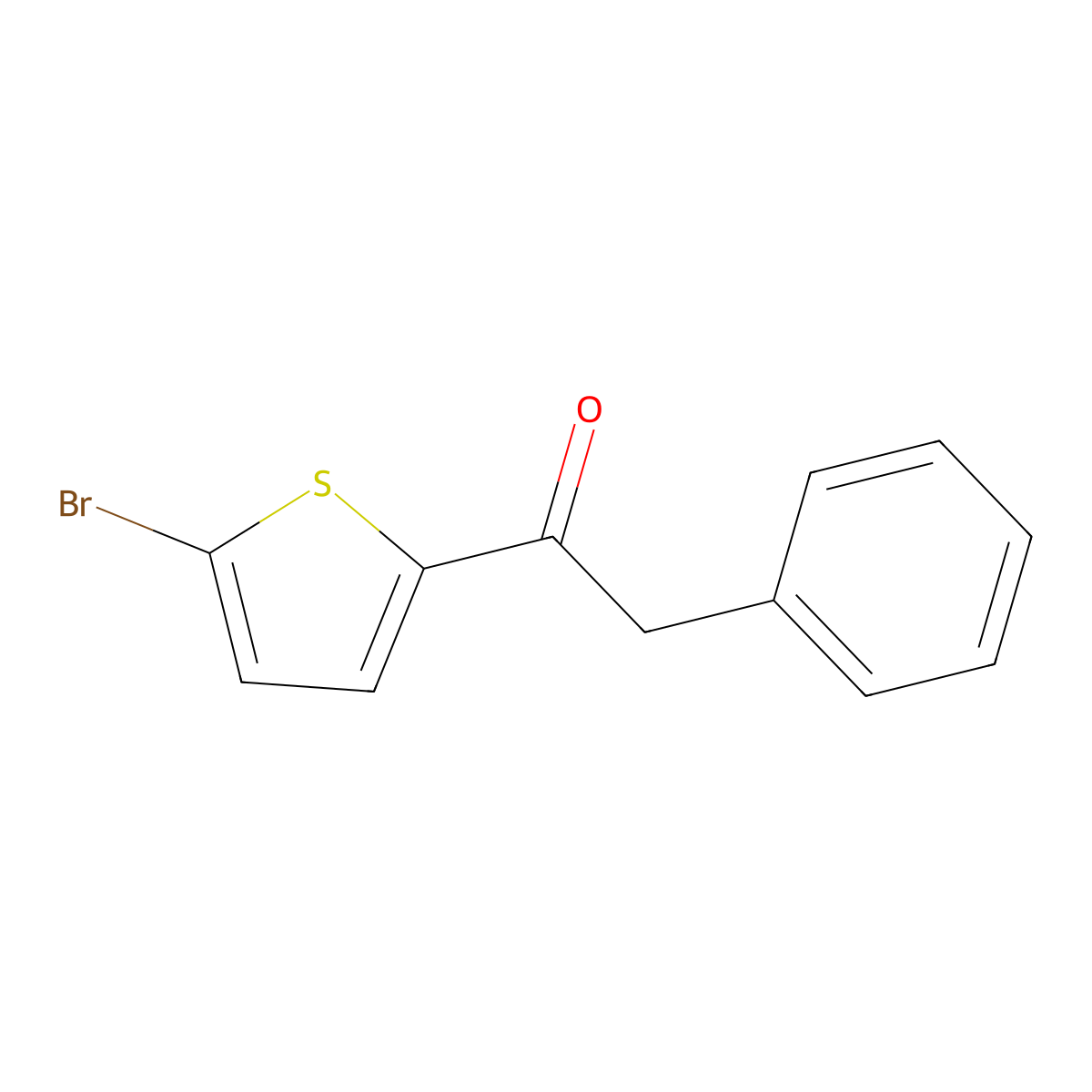 1-(5-Bromothiophen-2-yl)-2-phenylethan-1-one molecular structure, CAS 56824-81-8
