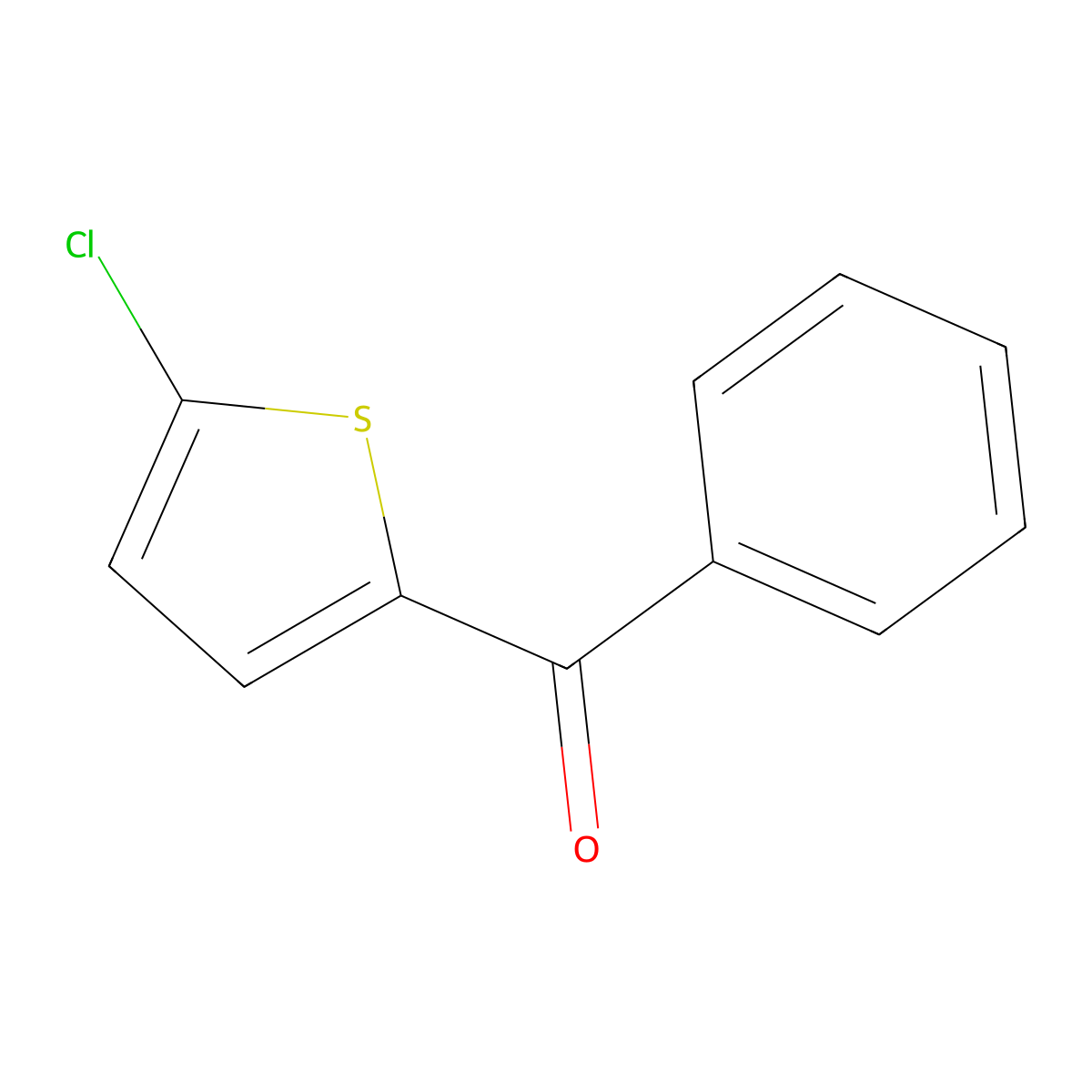 Methanone, (5-chloro-2-thienyl)phenyl- molecular structure, CAS 56824-84-1