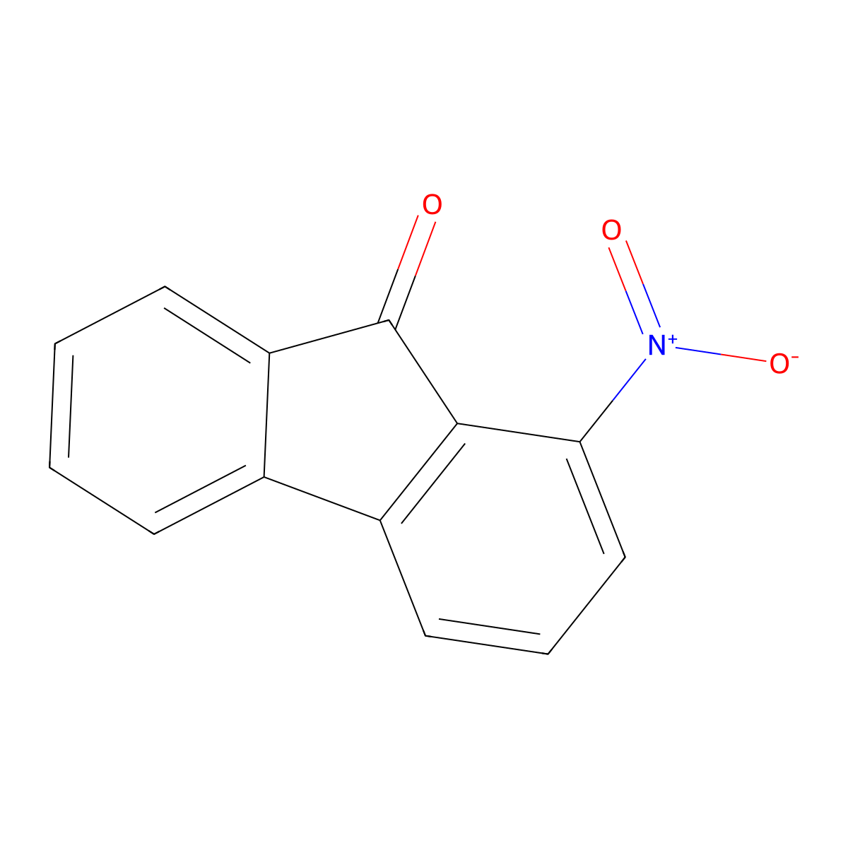9H-Fluoren-9-one, nitro- molecular structure, CAS 56825-82-2