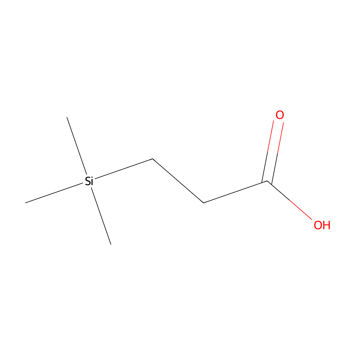 3-(Trimethylsilyl)propionic acid molecular structure, CAS 5683-30-7