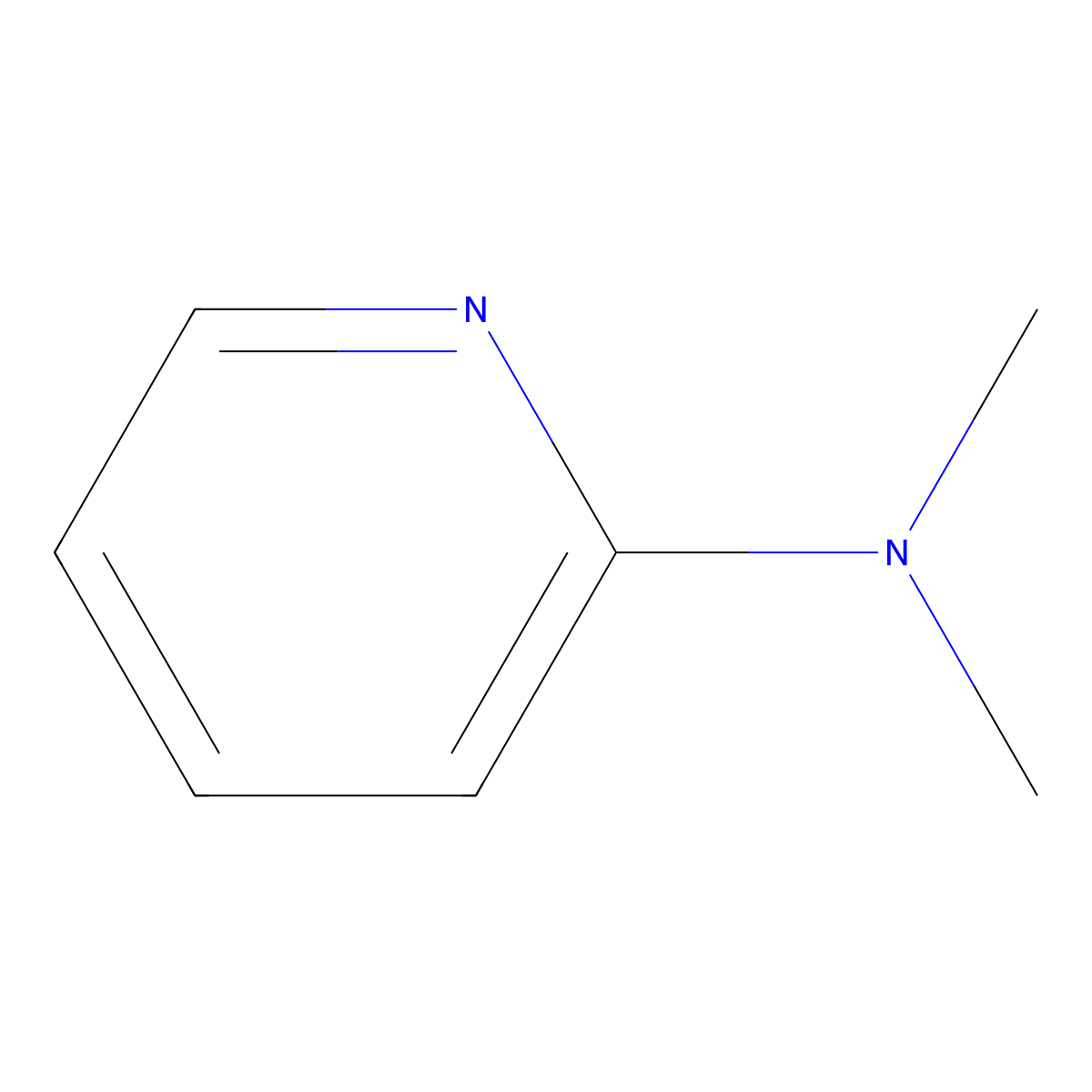 2-Dimethylaminopyridine molecular structure, CAS 5683-33-0