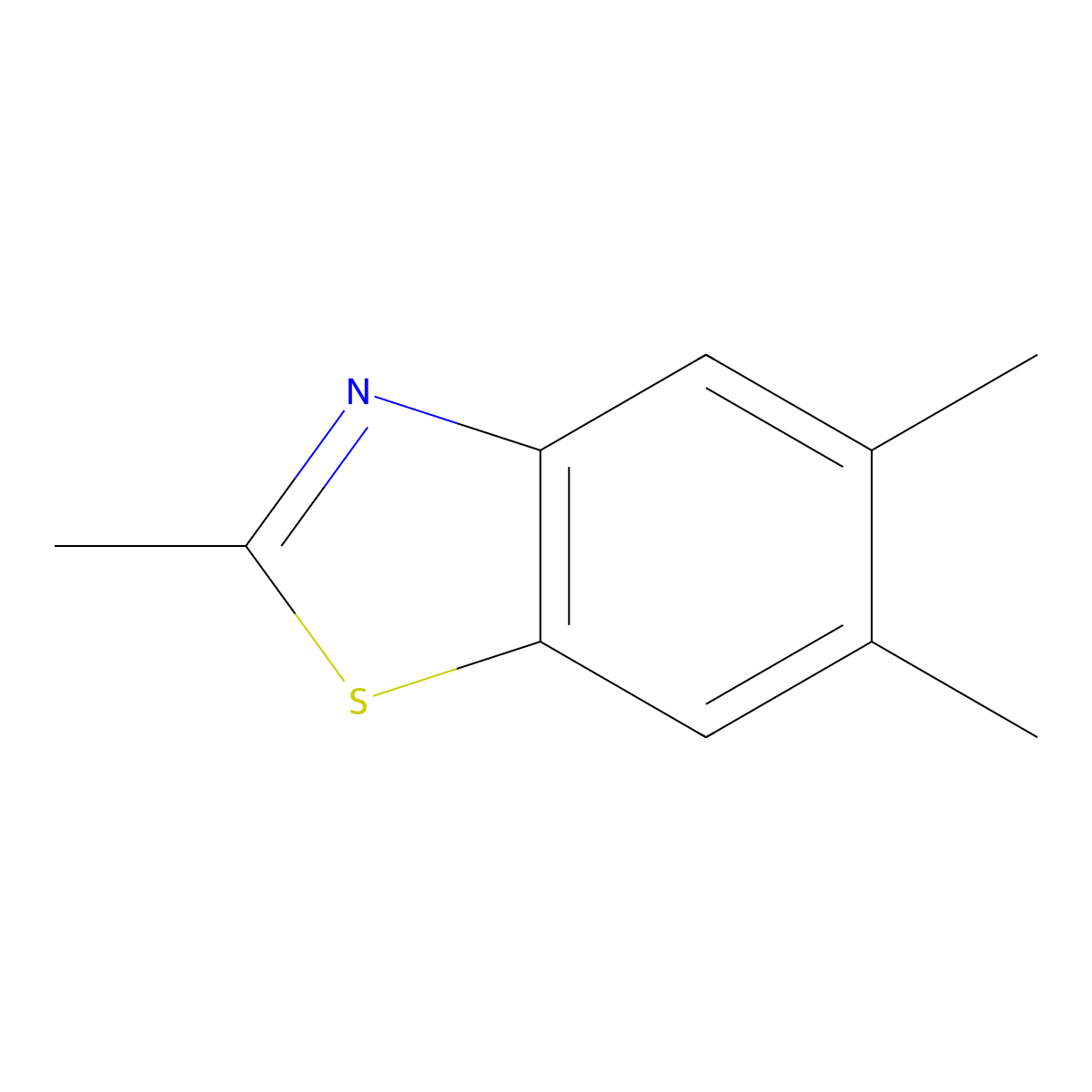 2,5,6-Trimethylbenzothiazole molecular structure, CAS 5683-41-0