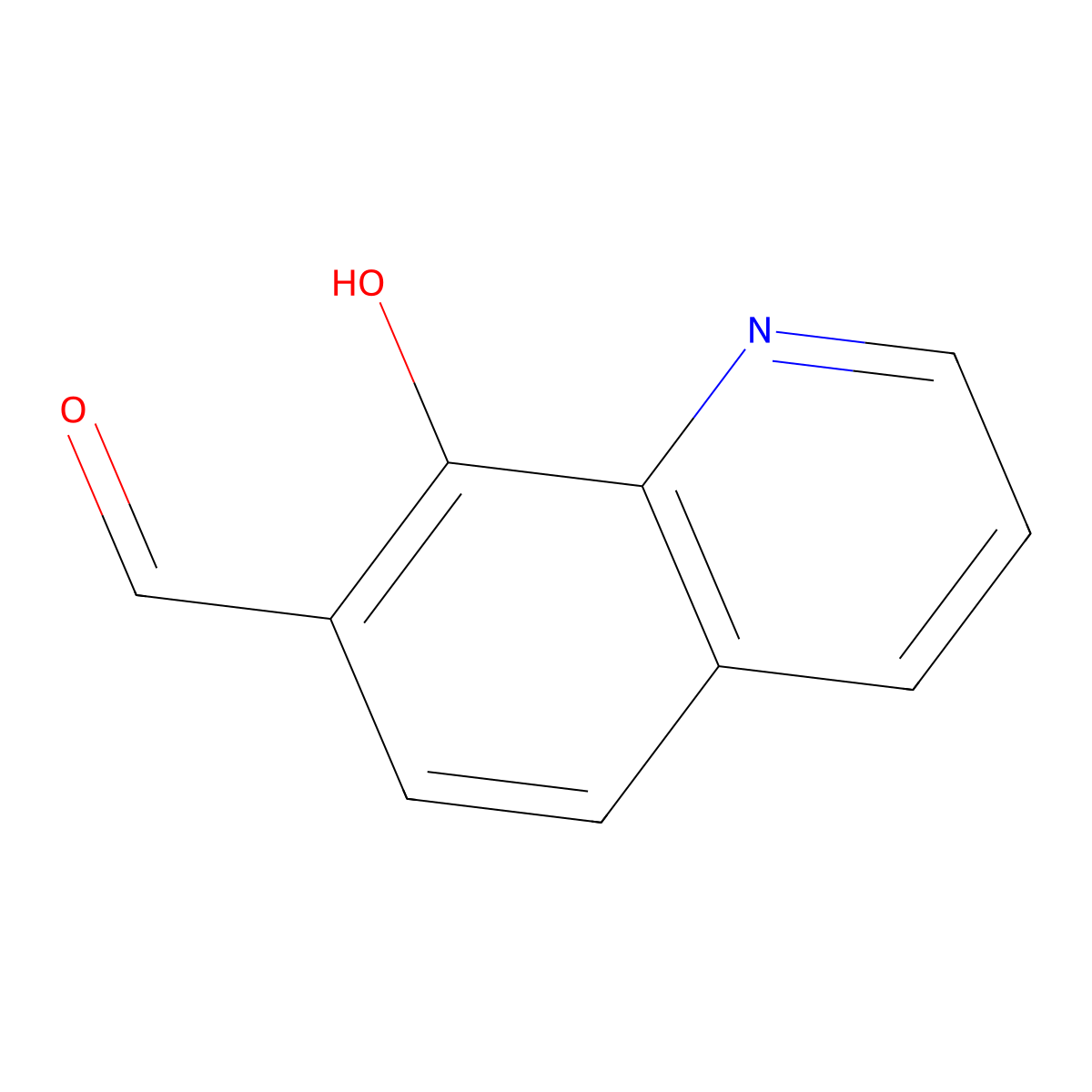 8-Hydroxy-7-quinolinecarboxaldehyde molecular structure, CAS 5683-78-3