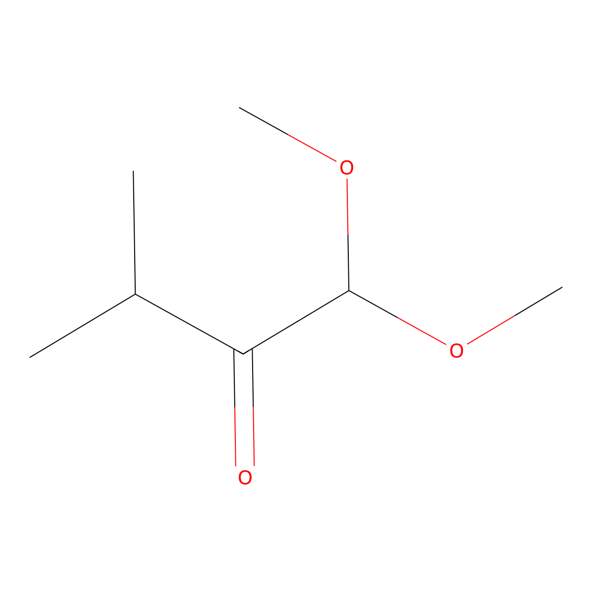 1,1-Dimethoxy-3-methylbutan-2-one molecular structure, CAS 56830-13-8