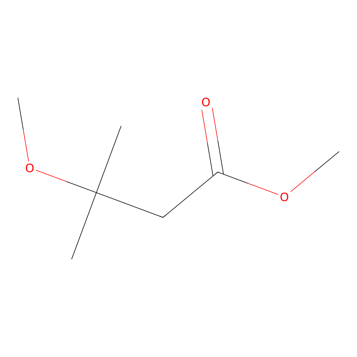 Methyl 3-methoxy-3-methylbutanoate molecular structure, CAS 56830-25-2