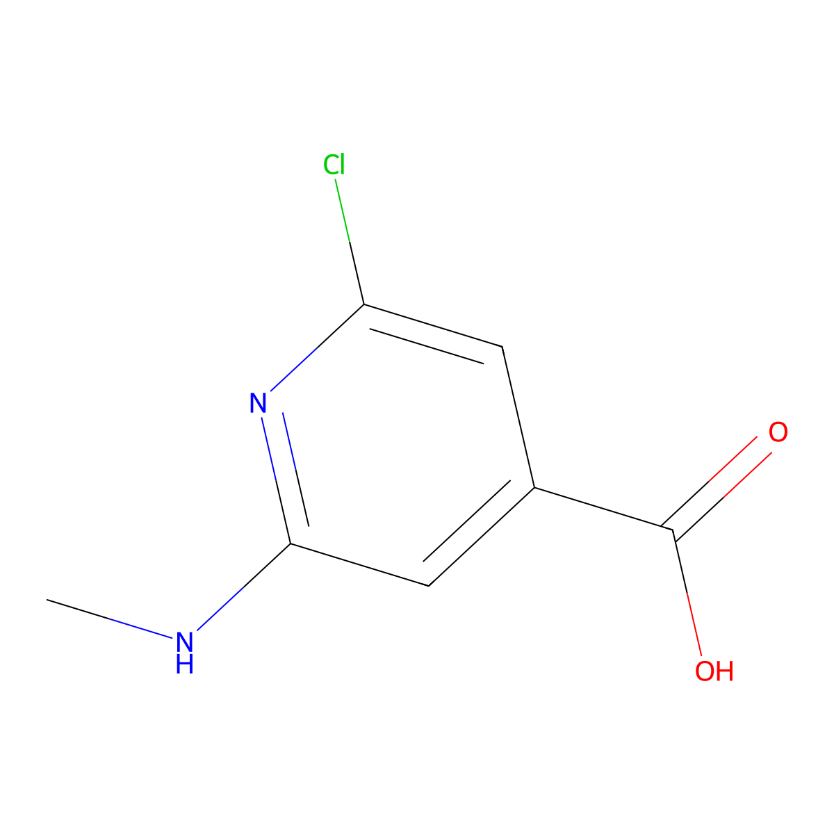 2-Chloro-6-(methylamino)pyridine-4-carboxylic acid molecular structure, CAS 56835-92-8
