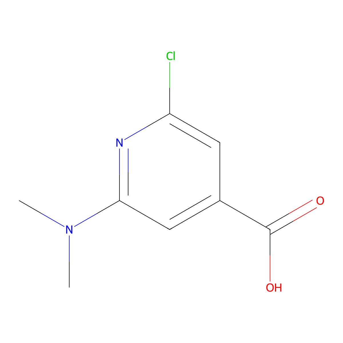 2-Chloro-6-(dimethylamino)isonicotinic acid molecular structure, CAS 56836-19-2