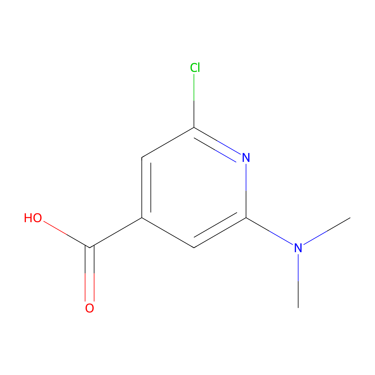 2-Chloro-6-(dimethylamino)isonicotinic acid molecular structure, CAS 56836-19-2