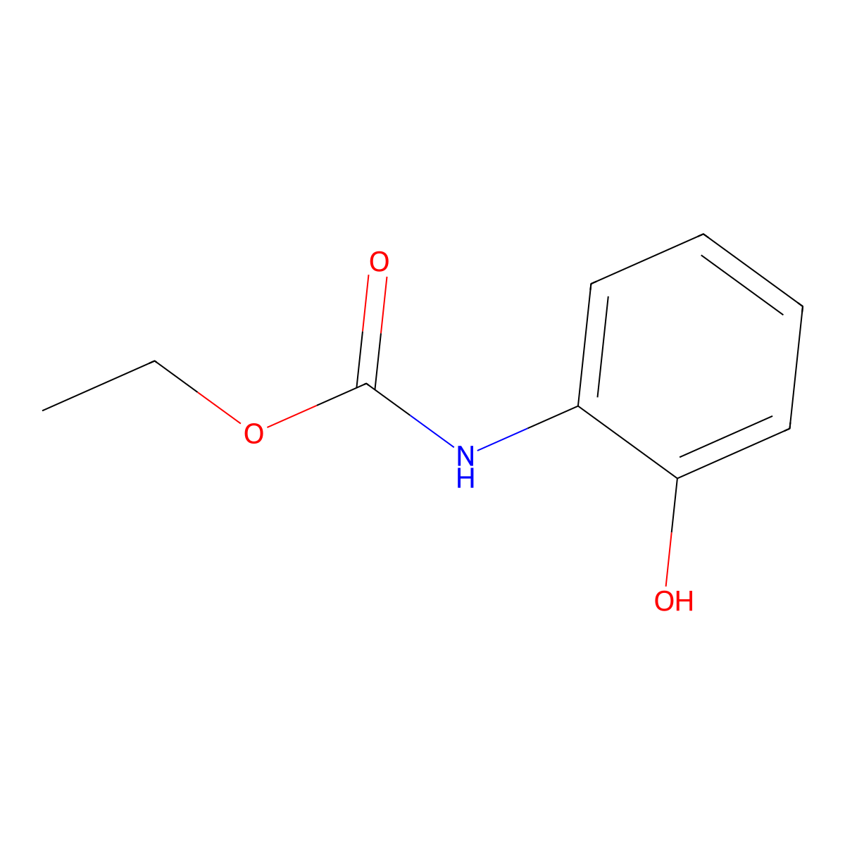Ethyl N-(2-hydroxyphenyl)carbamate molecular structure, CAS 56836-51-2