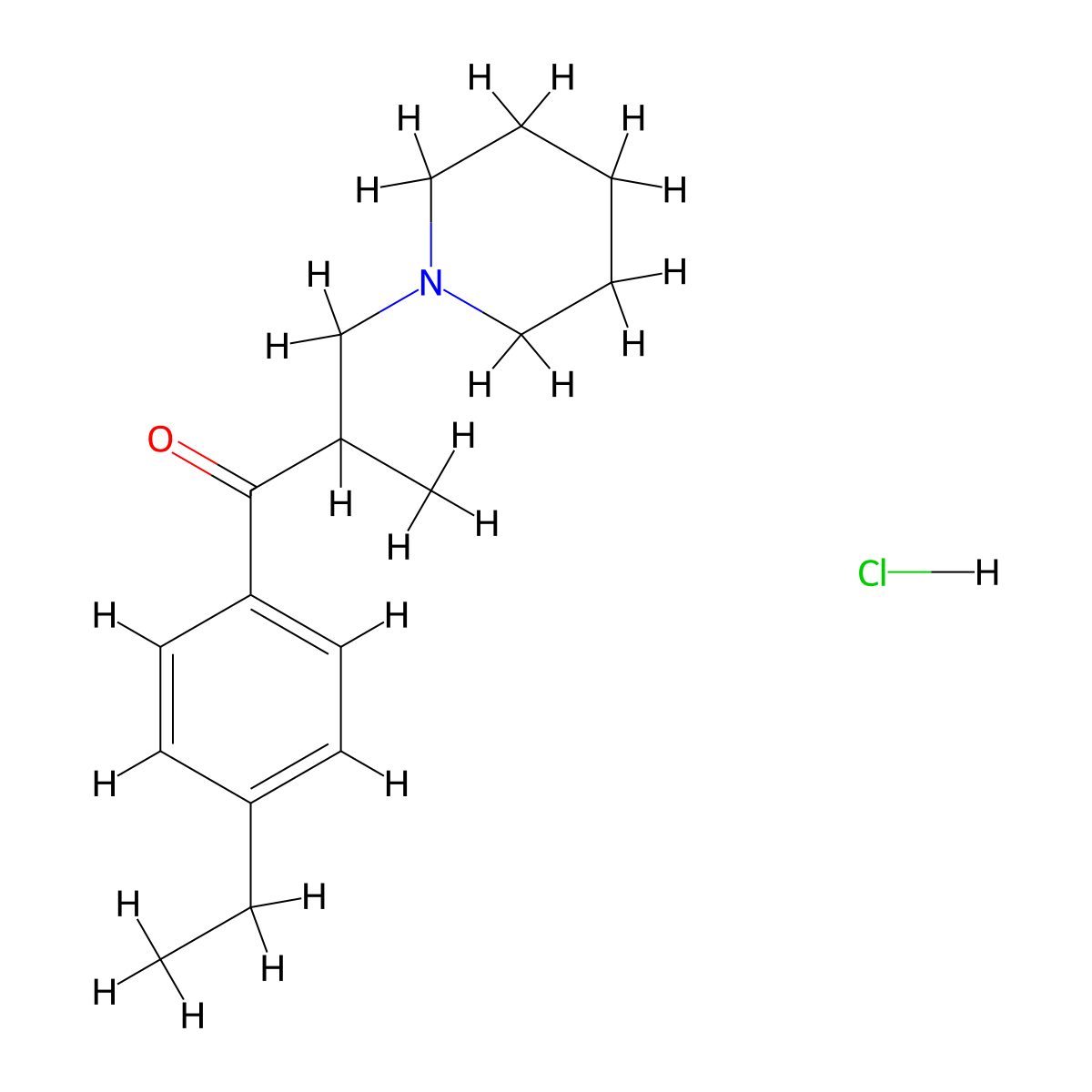 Eperisone Hydrochloride molecular structure, CAS 56839-43-1
