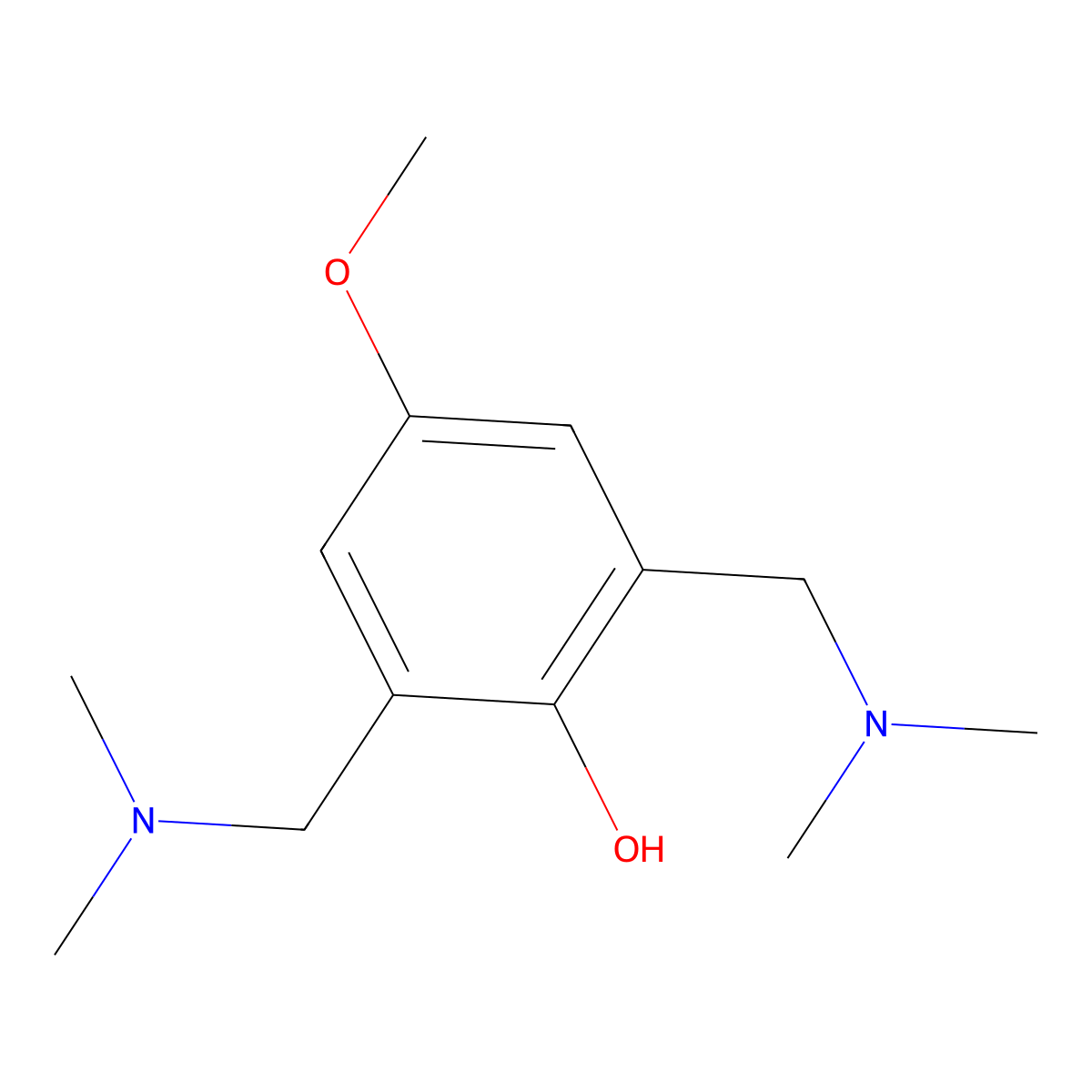 2,6-Bis((dimethylamino)methyl)-4-methoxyphenol molecular structure, CAS 5684-12-8