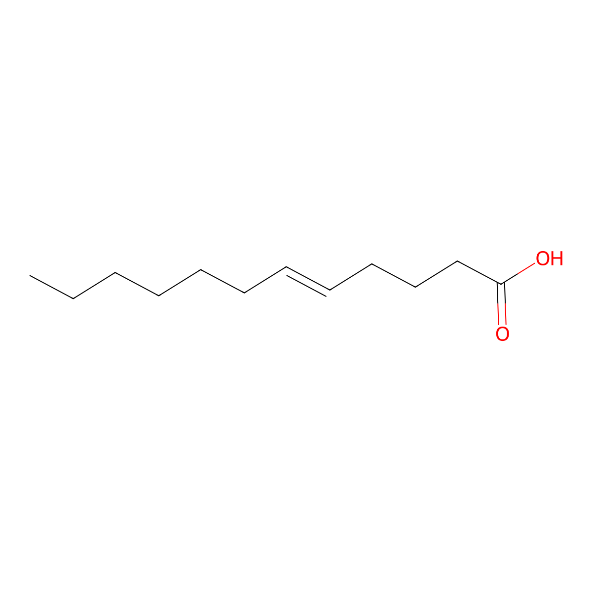 5E-dodecenoic acid molecular structure, CAS 5684-80-0