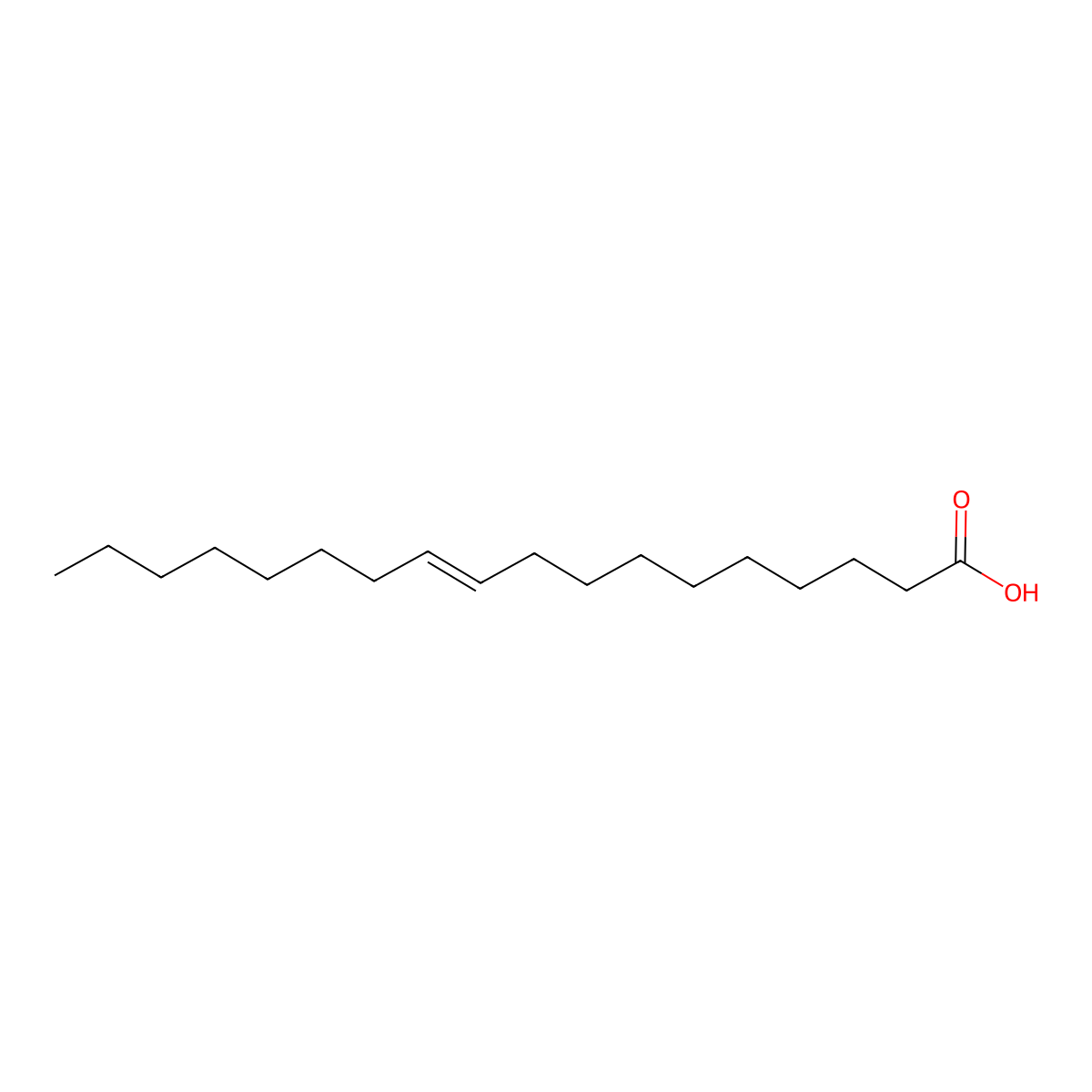Isooleic acid molecular structure, CAS 5684-82-2