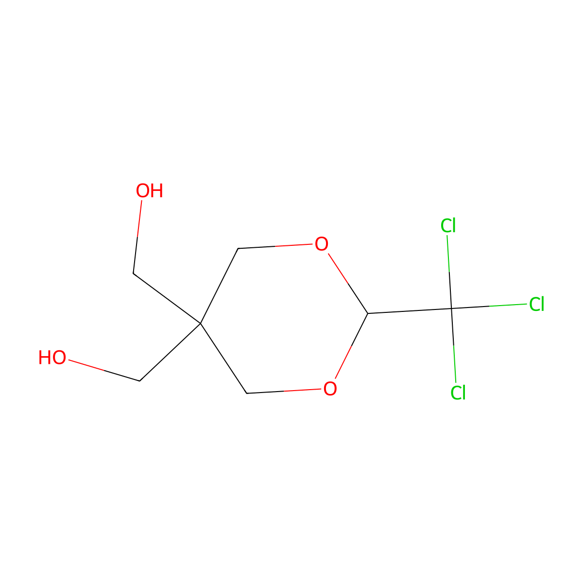 Penthrichloral molecular structure, CAS 5684-90-2