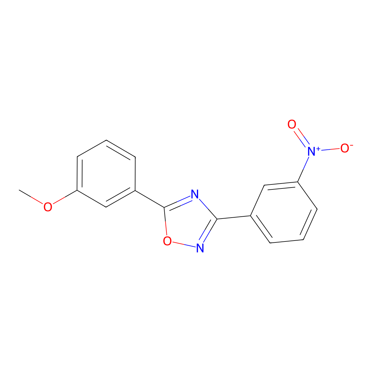 5-(3-Methoxyphenyl)-3-(3-nitrophenyl)-1,2,4-oxadiazole molecular structure, CAS 5684-99-1