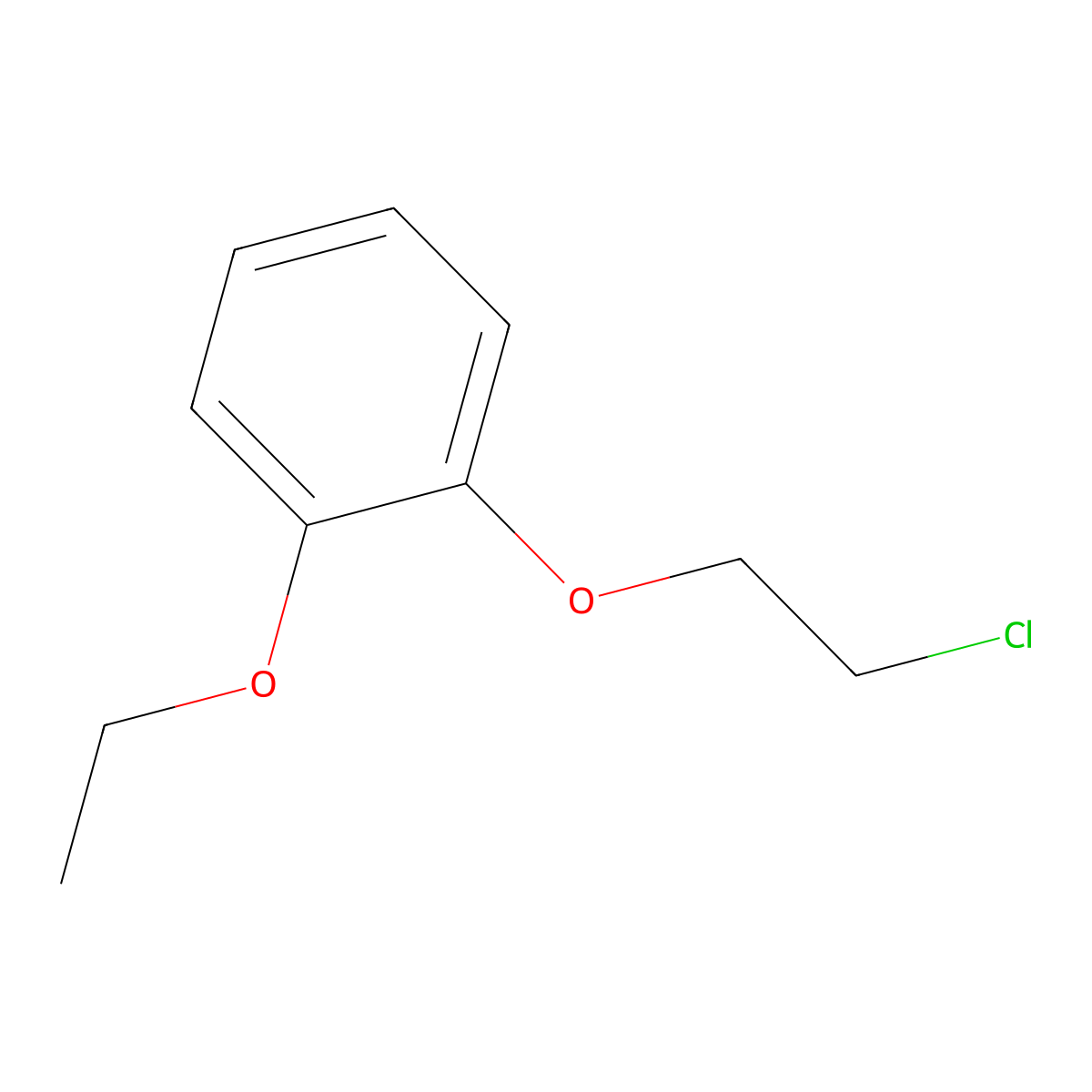 1-(2-Chloroethoxy)-2-ethoxybenzene molecular structure, CAS 56842-04-7