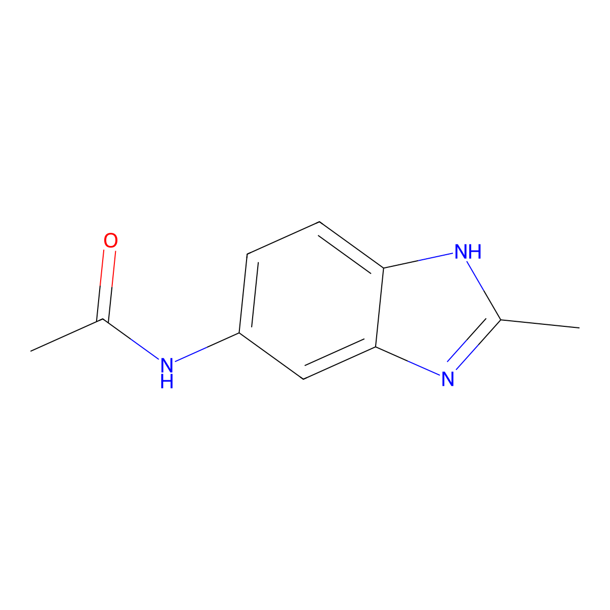 N-(2-Methyl-1H-benzimidazol-5-yl)acetamide molecular structure, CAS 56842-62-7