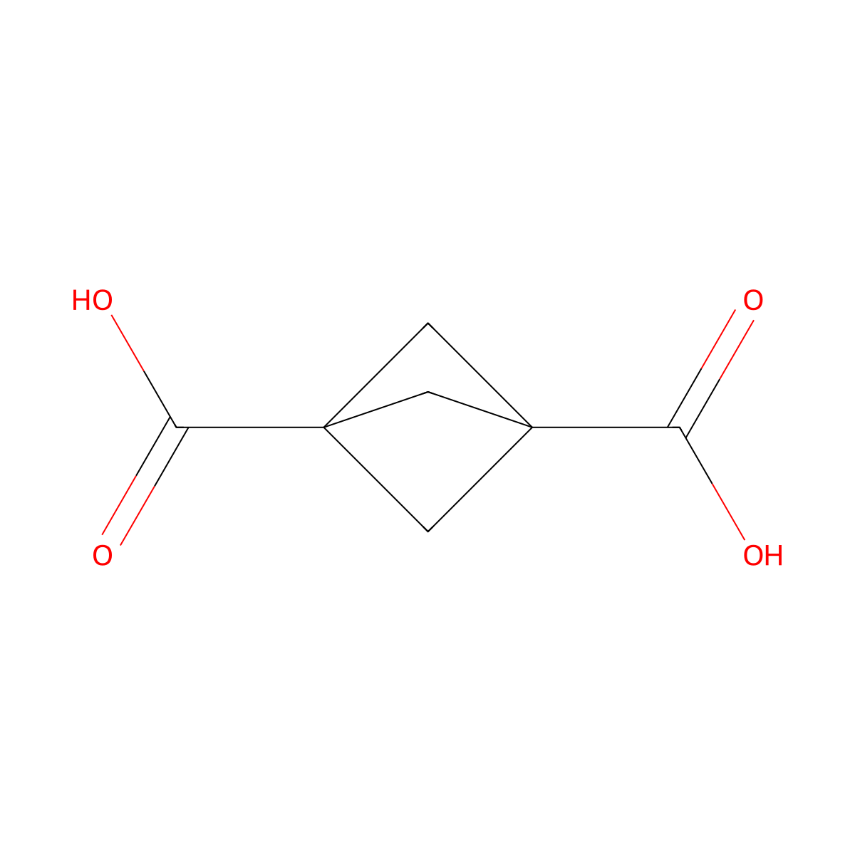 Bicyclo(1.1.1)pentane-1,3-dicarboxylic acid molecular structure, CAS 56842-95-6