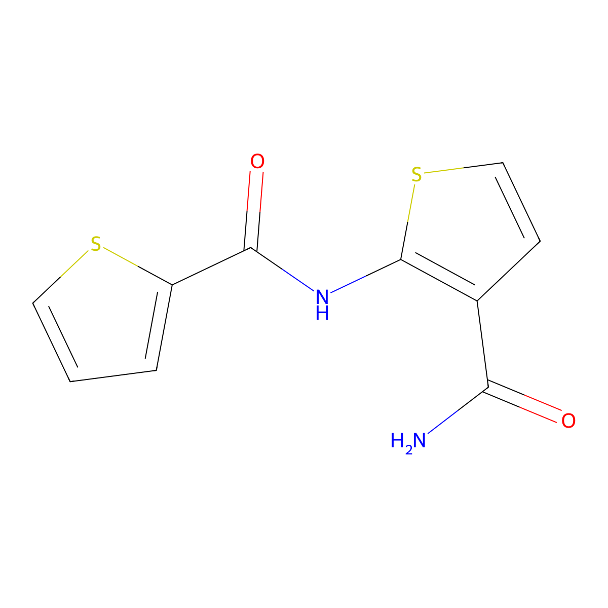 2-(Thiophene-2-amido)thiophene-3-carboxamide molecular structure, CAS 56843-75-5